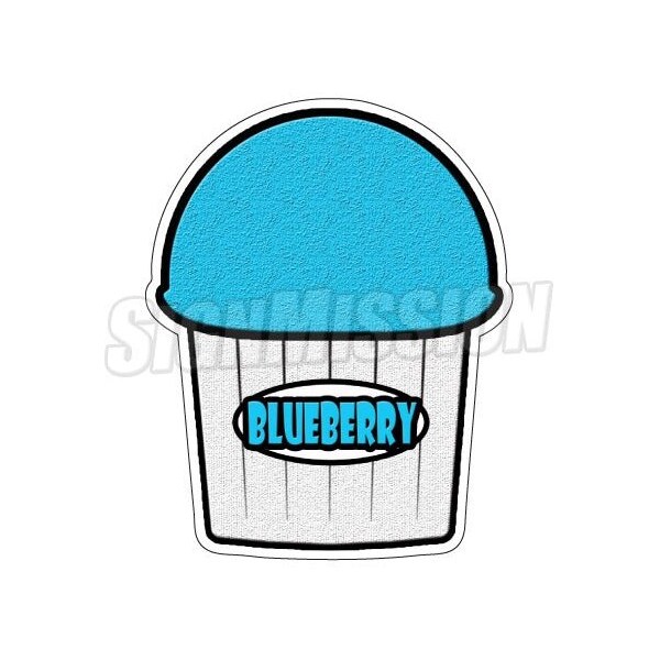 Signmission BLUE BERRY FLAVOR Italian Ice Decal shaved cart trailer stand sticker, D-DC-48-Blueberry Flavor D-DC-48-Blueberry Flavor - main